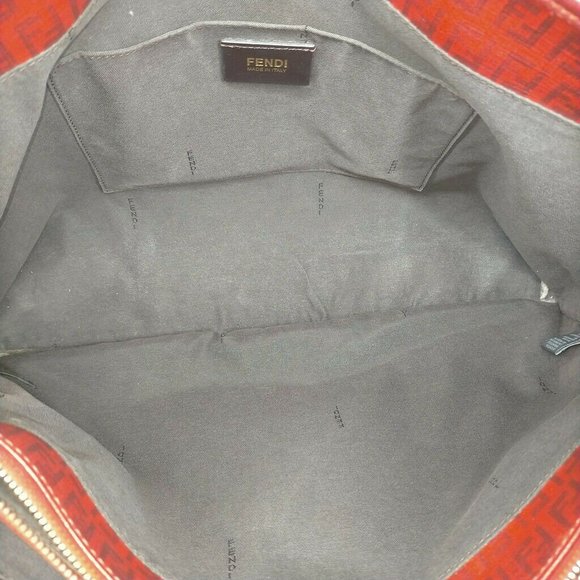 AUTHENTIC Fendi Tote Bag Red PVC - Picture 8 of 10